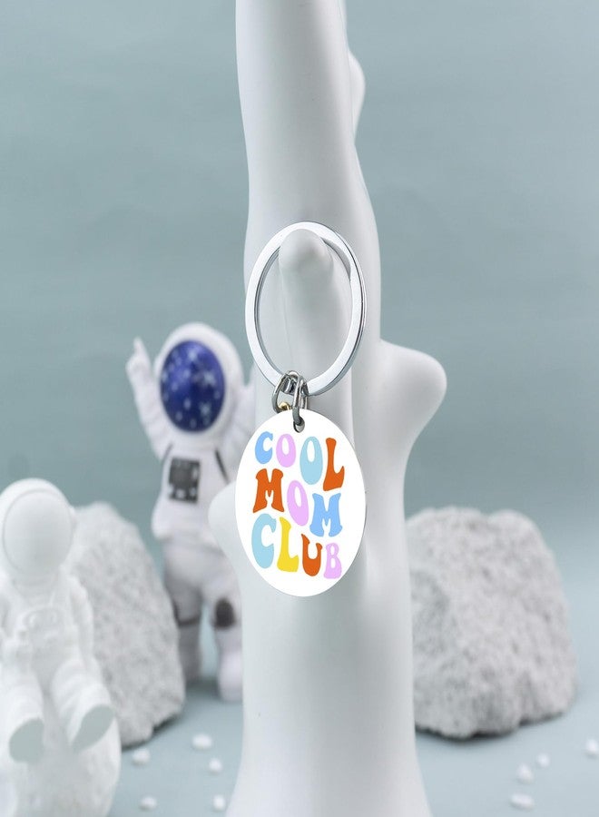 AOBIURV Moms Mother's Day Gift Ideas Cool Moms Club Mothers Day Gifts From Daughter New Mom Gifts Keychain Present For Mom From Daughter Birthday Gift Keyring Necklace - Image 3